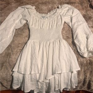 Princess Polly long sleeve flowy white dress